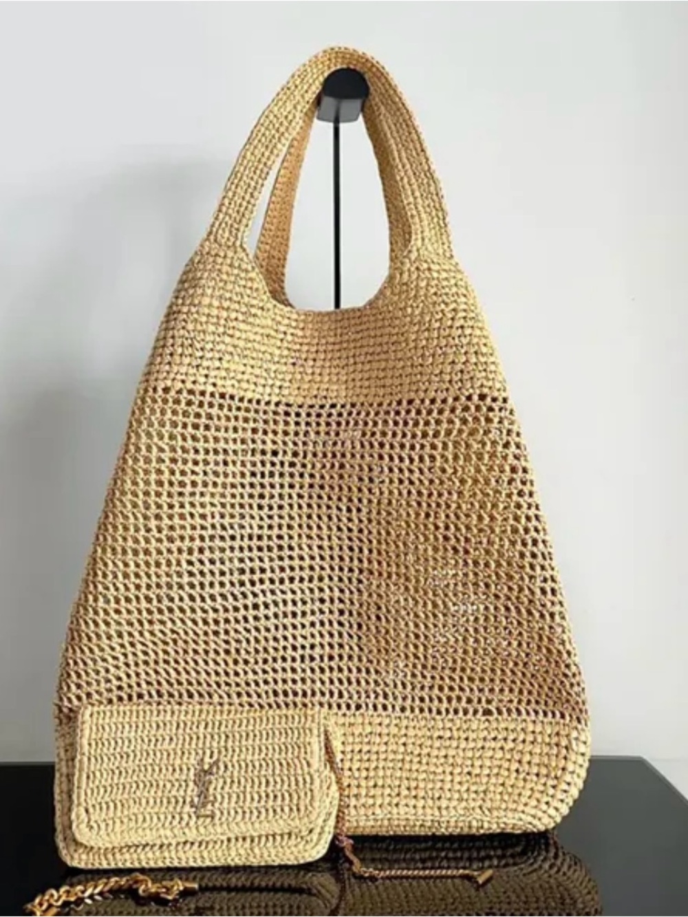 Crochet Tote bag with Matching Pouch - Picture 7 of 14